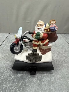 Harley-Davidson 1997 Santa Claus Stocking Holder W/Bag of Toys Motorcycle - Picture 1 of 6