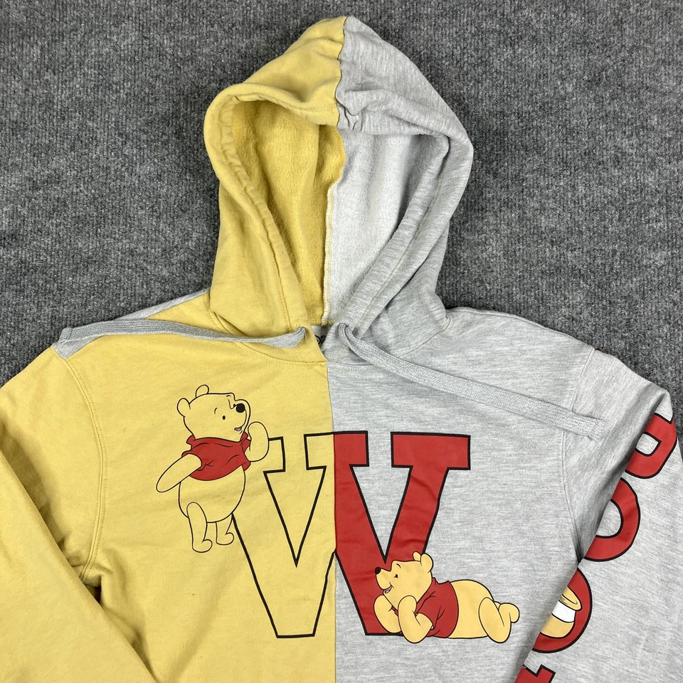 Sudadera con Capucha Disney Winnie the Pooh Niños Talla M 7-9 Amarillo Gris Pullover Gráfico Foto 1 de 4