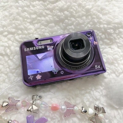 Samsung PL170 Purple Digital Camera 16.1 MP 5xOpticalZoom Dual Screen LCD Selfie - Image 1 of 4