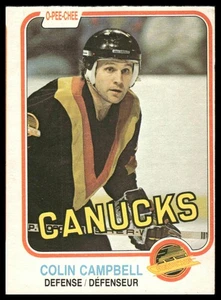 1981-82 O-Pee-Chee #333 Colin Campbell Vancouver Canucks - Picture 1 of 2