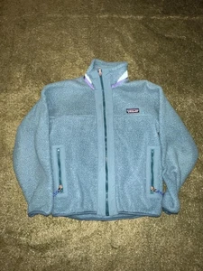 Vintage Patagonia Jacke Kinder 10 blau Full Zip Fleece USA Synchilla Outdoor 90er - Bild 1 von 9