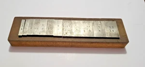 Vintage Set of Steel Gage Blocks - Imperial 1/4in to 15/16in - Picture 1 of 4