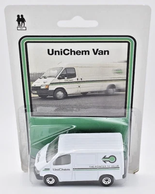 Matchbox Superfast Ford Transit UniChem bianco. Scheda blister. Promozionale - Immagine 1 di 2