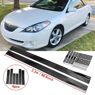 Fit 86.6''Side /Skirt Splitter Extension Rocker Panel For Toyota Solara 00-2008 Foto 1 de 4
