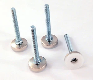 Leg Levelers, Set of 4, 3/8 Thread, 3.5" long, Heavy Duty, Furniture Glide - Picture 1 of 1