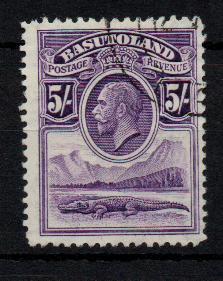 Basutoland KGV 1933 5/-фиолетовый SG9 хороший CDS б/у WS45407 - Изображение 1 из 1