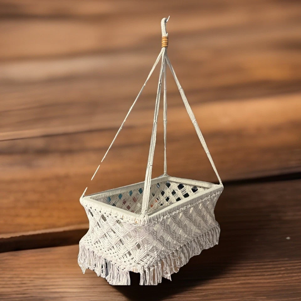 Cuna para cama de bebé, patrón de cuna colgante de macramé, cuna para recién nacido Foto 1 de 4