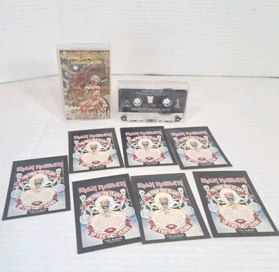 Iron Maiden Somewhere in Time 1986 Cassette Tape + 7 Collectible Trading Cards Foto 1 de 4