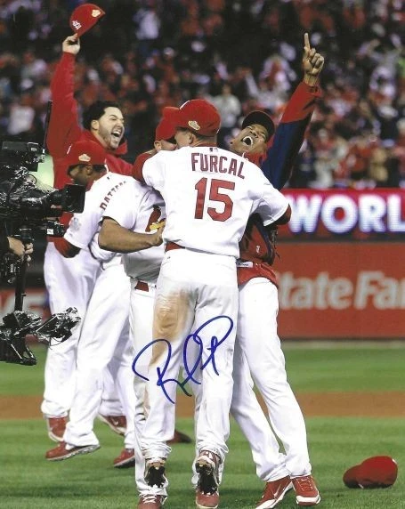 Foto autografiada firmada 8x10 de Rafael Furcal de los Cardenales de San Luis - Certificado de autenticidad Foto 1 de 1