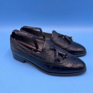 Zapatos Mocasines Moreschi Campus II Russell Bromley Cuero Negro Con Borlas Reino Unido 8 - Imagen 1 de 15