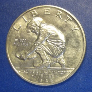 1925-S California Diamond Jubilee Commemorative Silver Half Dollar BR-UNC. - Picture 1 of 2