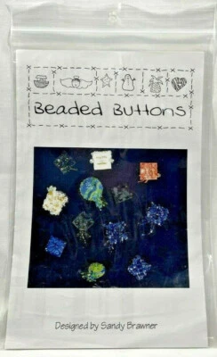 NEW 2000s Quilt Country Beading Pattern QC352 Beaded Buttons & Brooches 9089 - Image 1 of 2