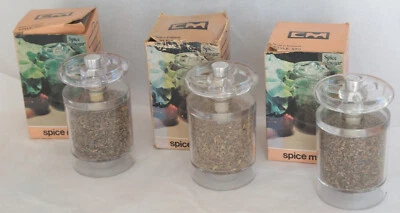 3 Boxed Vintage Cole and Mason Mini Spice and Herb Mills 520 - Grind + Dispense - Image 1 of 4