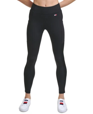 Tommy Hilfiger Sport Women's Side Pocket Ribbed-Inset Leggings - Image 1 of 3