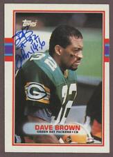1989 Topps DAVE BROWN signed card #377 (PACKERS - Autograph)