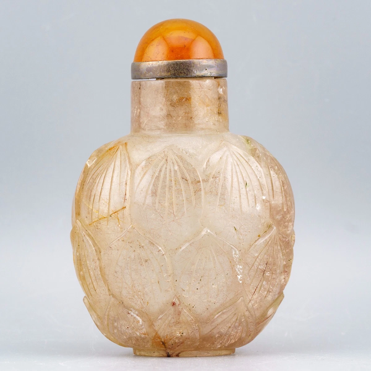 天然琥珀製鼻煙壺 雕刻 アンティーク 置物 天然琥珀製鼻煙壺 雕刻 アンティーク 置物