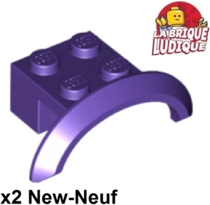 Lego 2x vehicle mudguard garde boue 4x2 1/2x1 Arch Round violet/purple 98282 NEW - Imagen 1 de 1