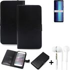 phone Case Wallet Case for Oukitel WP10 + earphones cell phone black