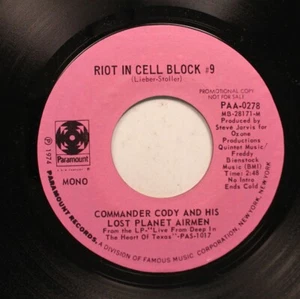 Rock Nm! 45 Commander Cody And His Lost Planet Airmen - Riot In Cell Block #9 - Picture 1 of 2