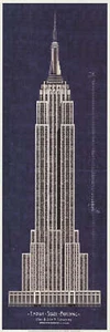 ANDY HICKES Empire State Building 24" x 8" Offset Lithograph 2000 - Picture 1 of 4