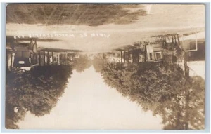 Postal de Wolcottville, IN 1910 - RPPC MAIN ST - Imagen 1 de 2