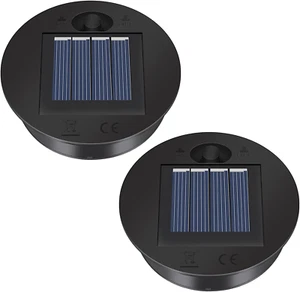 2 Pack Solar Lights Replacement Top - 10 Lumens LED Solar Panel Lantern Lid Ligh - Picture 1 of 6