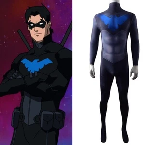 Nightwing Costume Cosplay Bodysuit Dick Grayson Suit For Kids Adult Ver3 Handmad - Picture 1 of 7