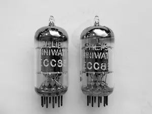 Philips ECC83 12AX7 Short Plates Matched Pair - Holland 1959 - Same code -Strong - Picture 1 of 7