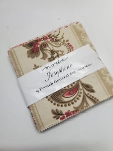 French General Fabric Josephine 5 Inch Charm Pack Sew Quilt Craft OOP Cotton - Picture 1 of 1