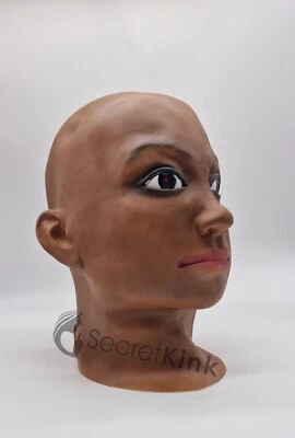 LATEX FEMALE MASK FANCY CROSS DRESS TRANSGENDER RUBBER DOLL TRANS LADY DRAG ZIP - Image 1 of 4