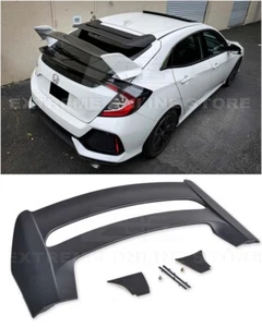 For 16-21 Honda Civic Hatchback FK4 FK7 | JDM MUGEN Style Rear Roof Wing Spoiler - Picture 1 of 12