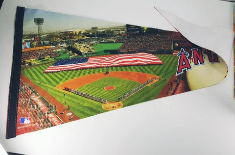 2009 Los Angeles Anahiem Angels Pennant American Flag USA Cover