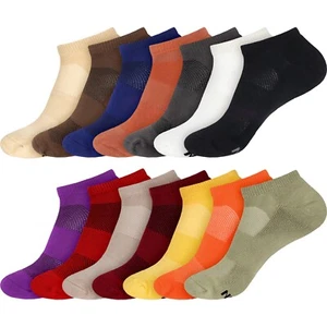 Calcetines de tobillo atléticos de rayón de fibra de bambú para mujer - paquete de 4 - absorbedores superiores - Imagen 1 de 38