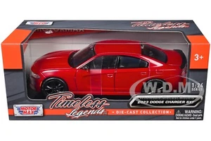 2023 DODGE CHARGER SXT RED 1/24 DIECAST MODEL CAR BY MOTORMAX 79387 - Picture 1 of 6