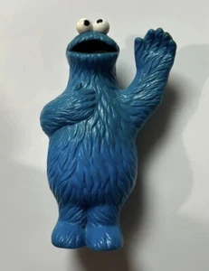 Vintage Sesame Street Cookie Monster Plastic 80’s Action Figure Toy Retro Henson - Picture 1 of 6