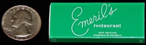 Vintage Matchbox, EMERIL'S RESTAURANT, New Orleans, LA, The Warehouse District - Picture 1 of 3