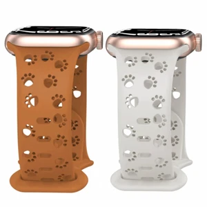 Dog Paw Silicone Band Strap for Apple Watch Ultra 2 3 Series 11 10 9 8 7 6 5 SE - Picture 1 of 29