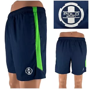 Polo Sport Ralph Lauren Mens Small Shorts Blue Green Running Polyester Liners 7” - Picture 1 of 13