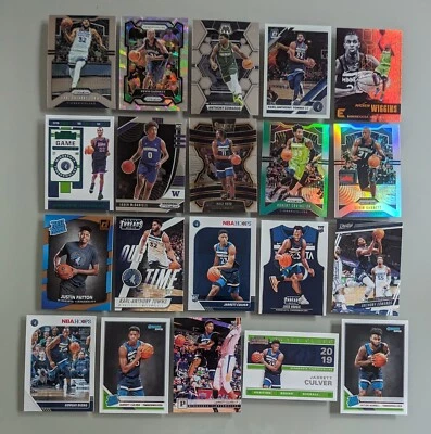 Лот из 20 карточек Minnesota Timberwolves цветные вставки для радиоуправляемых моделей призматические оптические избранные Culvert - Изображение 1 из 4