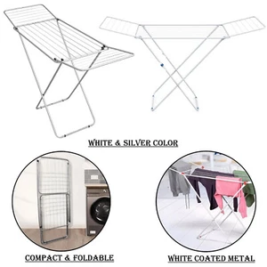 Large Winged 18M Airer Drying Space Clothes Foldable Laundry Rack Washing Line - Picture 1 of 14