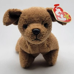 Peluche TY Beanie Baby Babies Tuffy the Terrier Dog DOB 1996 - Imagen 1 de 8