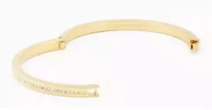 Kate Spade Ring IT Up Pave Hinged Bangle Clear Gold 🌸NWT - Picture 1 of 3