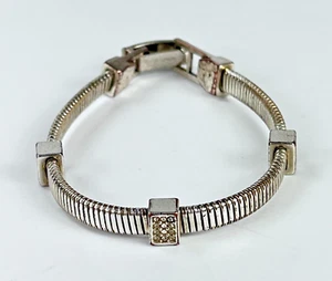 Brighton Meridian Zenith Tubogas Flexible Bracelet Swarovski Crystals 6.5” - Picture 1 of 12