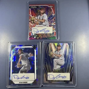 (3) 2024 Leaf Metal Baseball Dylan Cumming Blue Prismatic, Sparkle, Crystal Auto - Picture 1 of 5