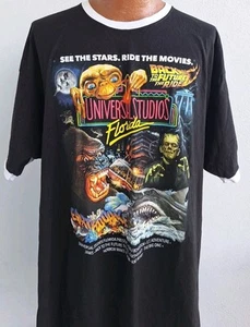 Vintage Universal Studios Florida Retro Movie Men’s Black T-Shirt 3XL - Picture 1 of 5
