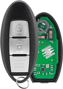 2 Buttons Car Remote Key Fob Replacement For Nissan Qashqai X-Trail Pulsar Remot - Bild 1 von 6