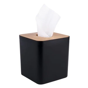 Tissue Box Cover,Tissue Holders,Tissue Box Holder for Bathrooms,Bamboo Cover ... - Picture 1 of 7