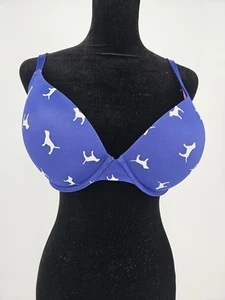 Victoria's Secret Pink Vintage Dogs Logo Straps Y2K Convertible Bra 36DDD - Picture 1 of 4