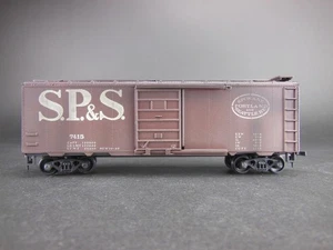 HO SCALE WEATHERED SP&S 7415 SPOKANE PORTLAND & SEATTLE 40' BOX CAR - Picture 1 of 3