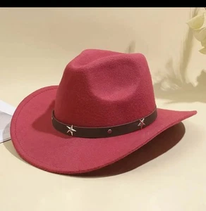 Pink Kids Western Cowboy Hat Outback Cowgirl Hat Rode Felt Hat - Picture 1 of 2